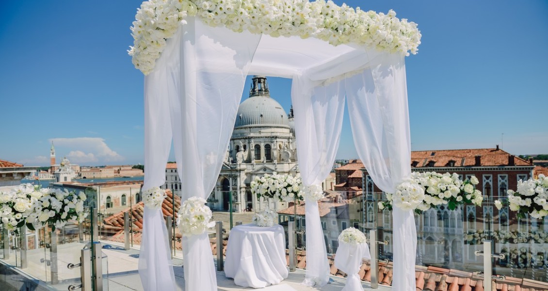 Wedding in Venice on the Gritti Palace's private terrace