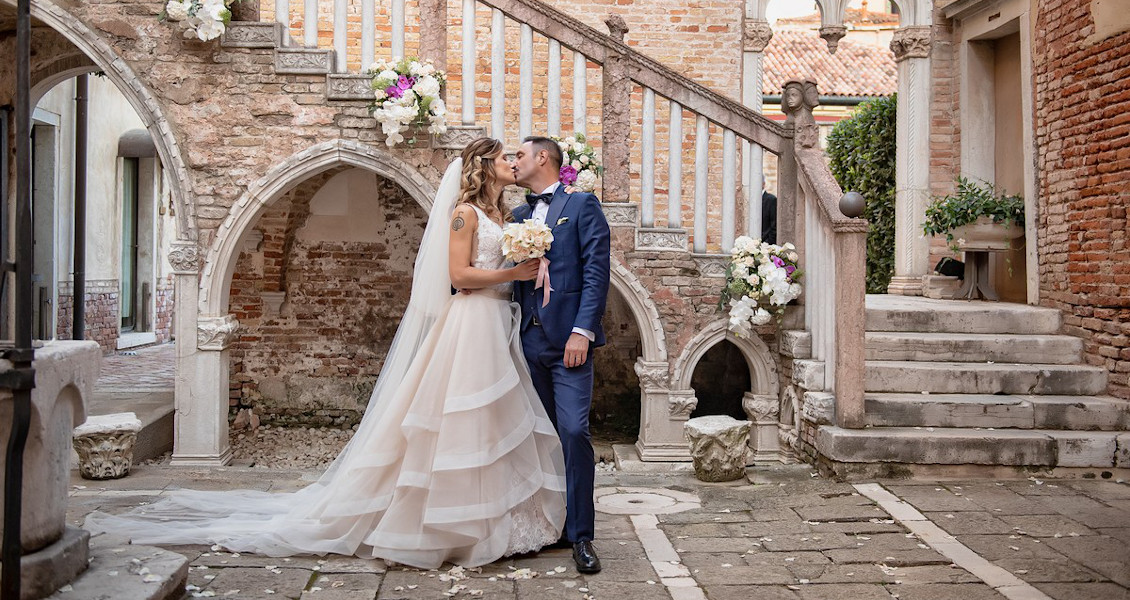 Wedding in Venice in a historical Venetian palazzo
