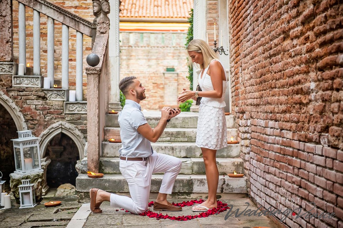000c Get engaged in Venice Italy A lovely courtyard at sunset
