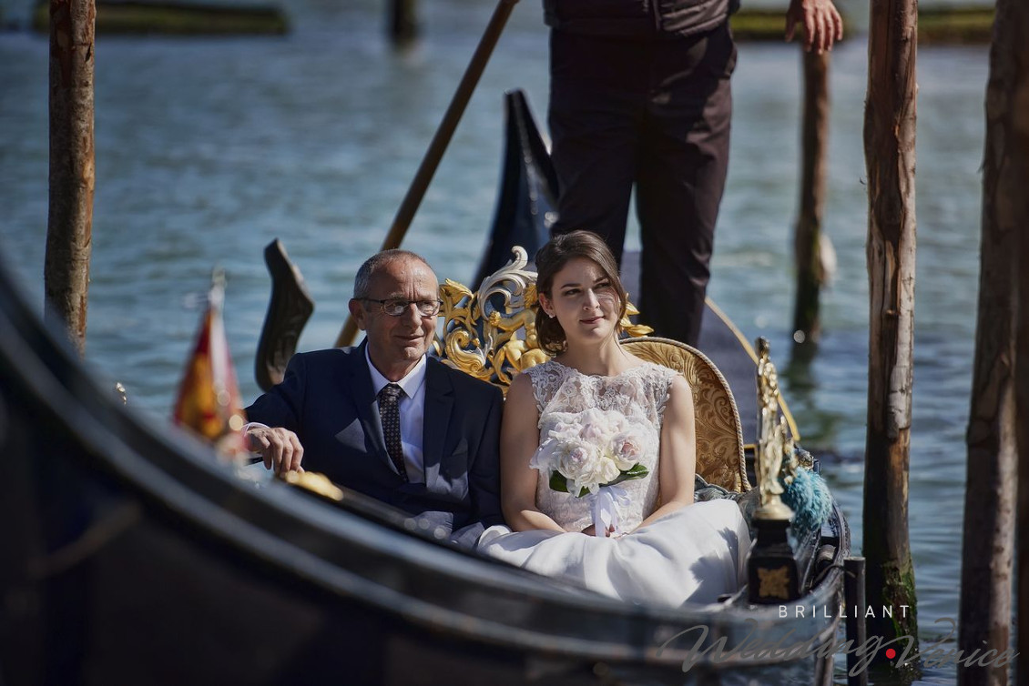 Intimate wedding in Venice Italy, inside a romantic palace